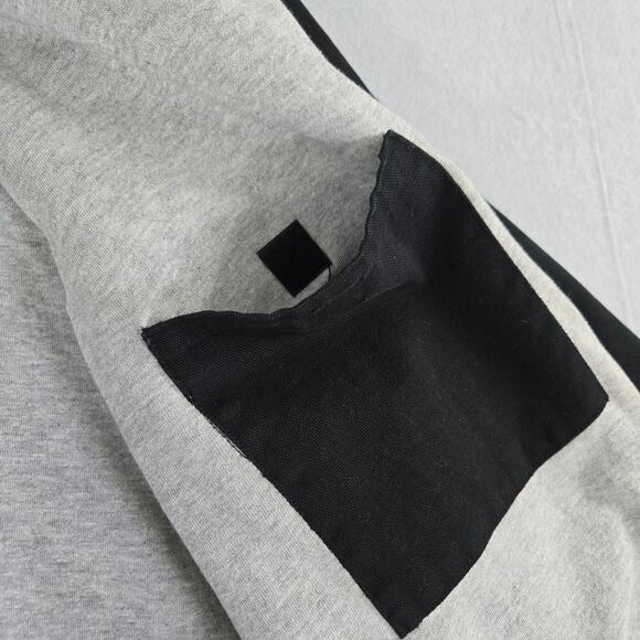 Marino Bay Men's Canvas Hooded Barn Chore Black & Gray Sweatshirt Lined Jacket - Picture 9 of 16